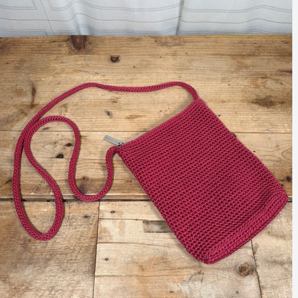 The Sak Magenta Crochet Crossbody Bag – Zip Top Boho Festival Purse
